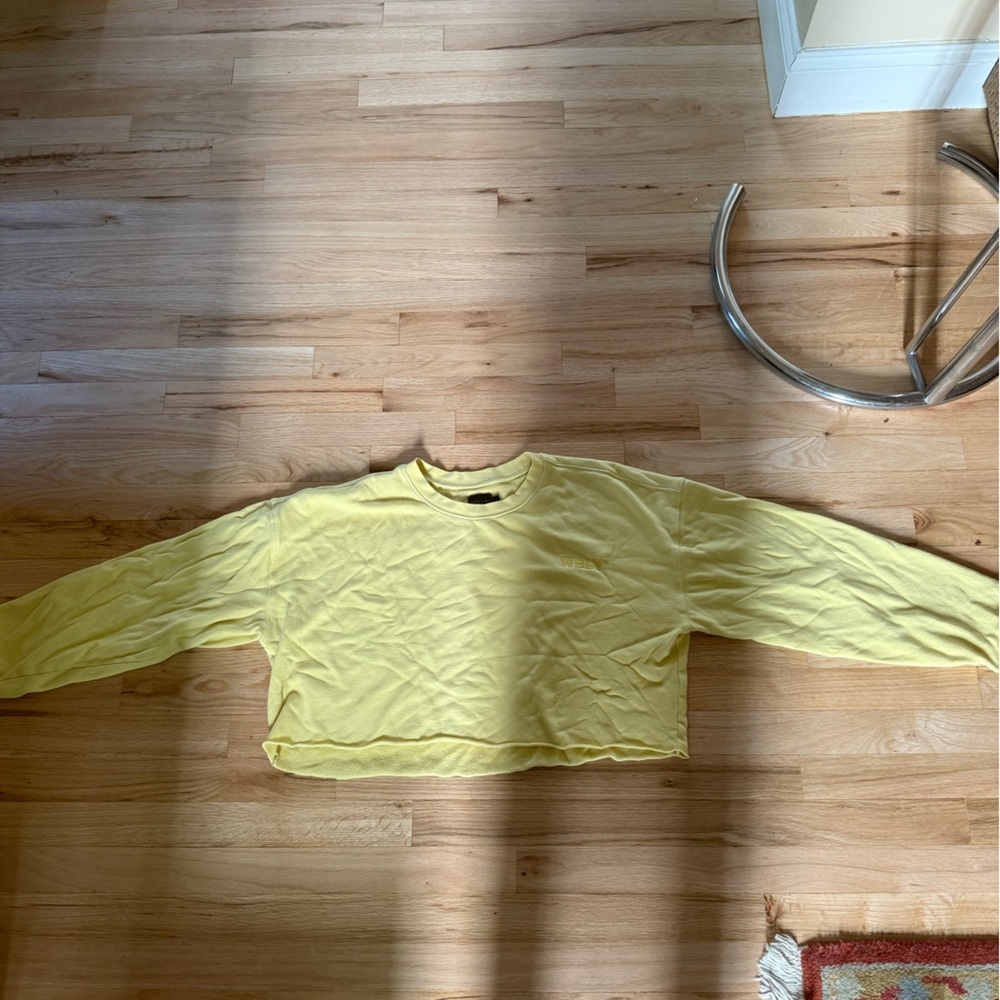 WSLY Yellow Oversized Long Sleeve Hoodie - Picture 2 of 4